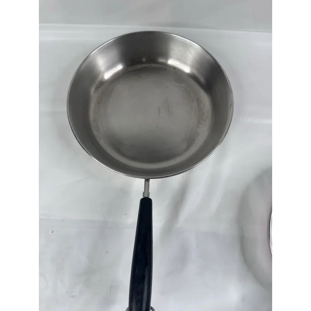 Revere Ware Copper Bottom 6 Quart Stock Pot 9” & 8”Frying Sauté Pan USA